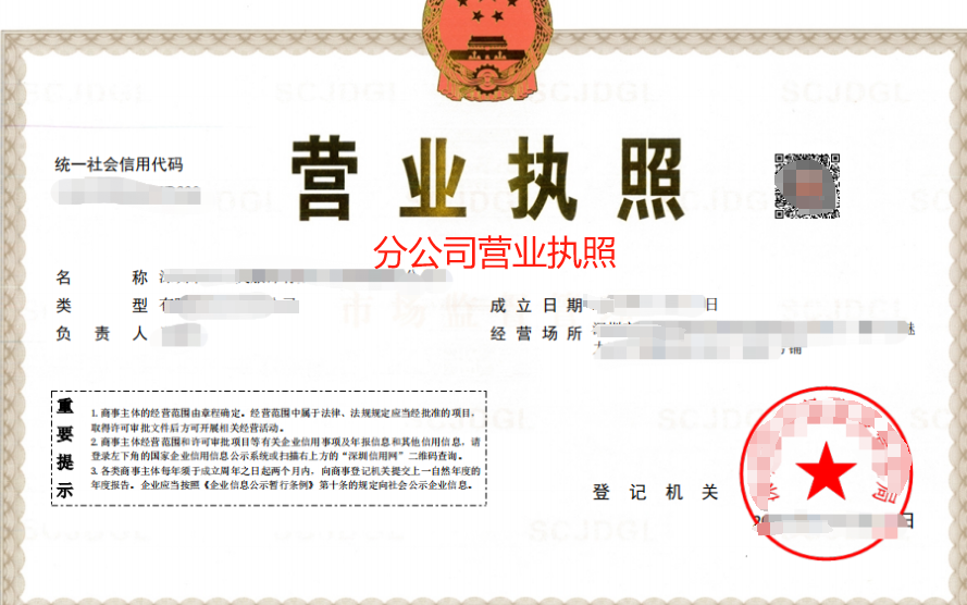 如何办理分公司营业执照(分公司营业执照办理流程)