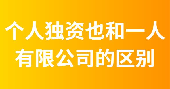 注册个人独资公司和一人有限公司的区别